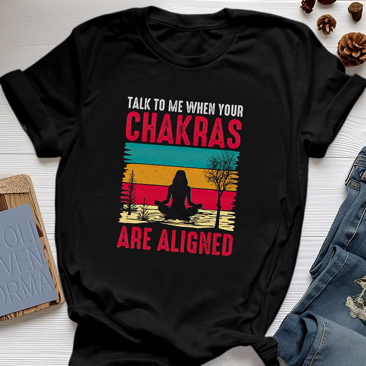 Olivenorma "Talk To Me When Your Chakras are Aligned" T-Shirt - Black - 2XL - image 0