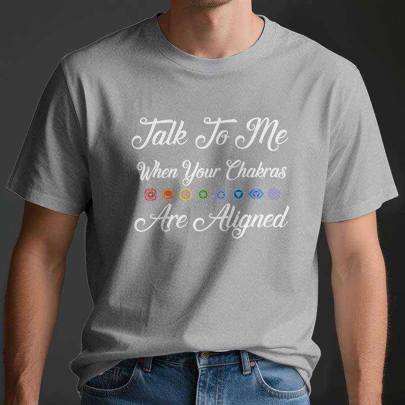 Olivenorma "Talk To Me When Your Chakras Are Aligned" Yoga T-Shirt - image 2