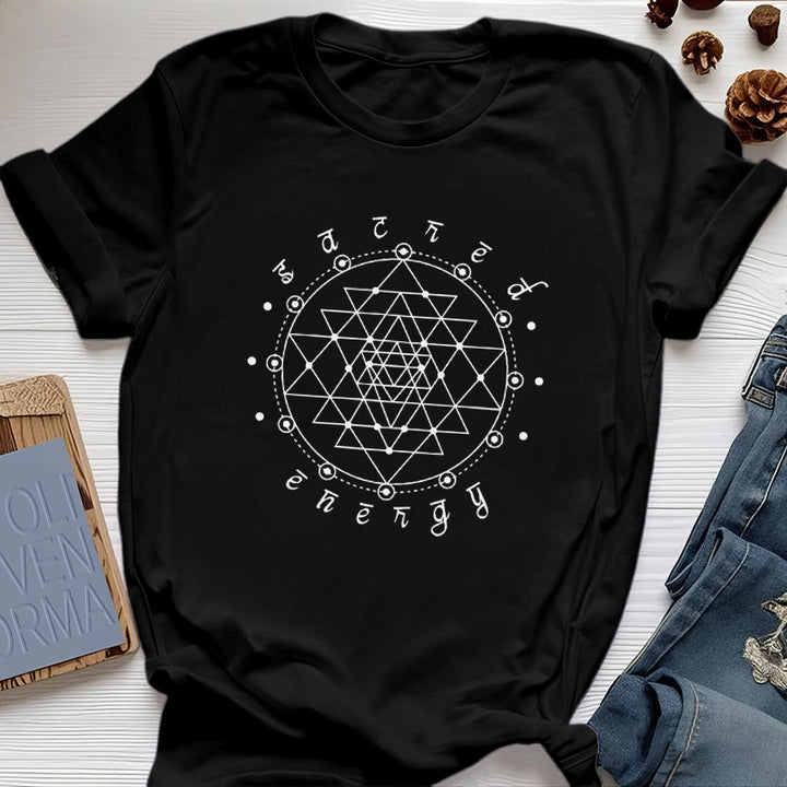 Olivenorma Sacred Energy Sri Yantra Spiritual T-Shirt