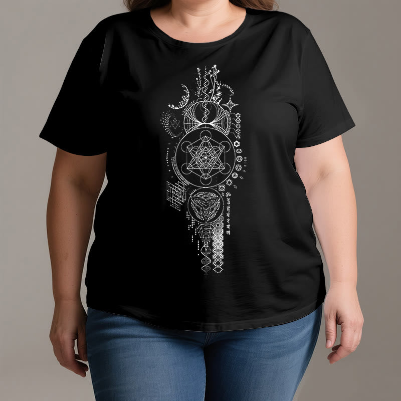 Olivenorma Flower Of Life Sacred Geometry T-Shirt - image 2