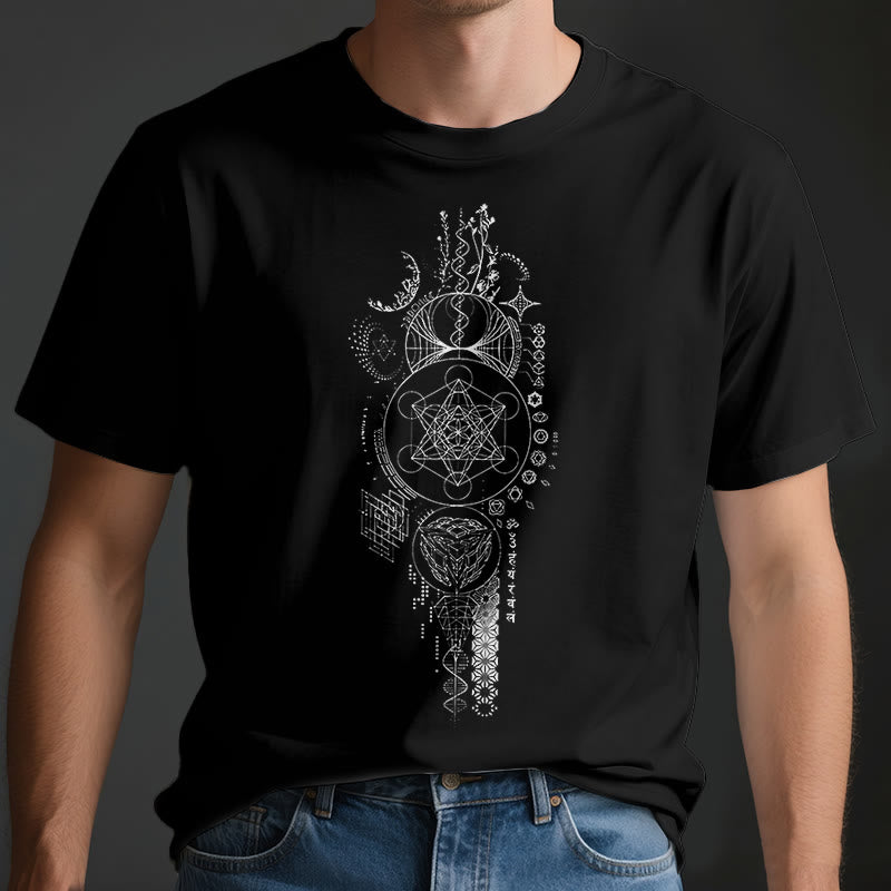 Olivenorma Flower Of Life Sacred Geometry T-Shirt - image 3