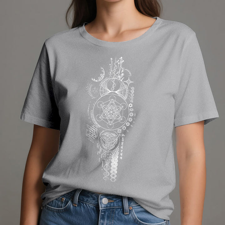 Olivenorma Flower Of Life Sacred Geometry T-Shirt - image 8