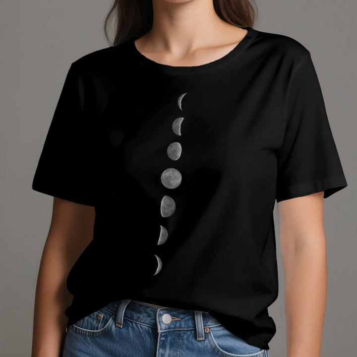 Olivenorma Moon Phase Print Yoga Meditation T-Shirt - image 6