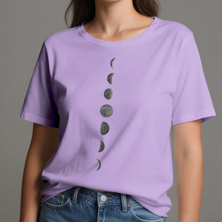 Olivenorma Moon Phase Print Yoga Meditation T-Shirt - image 16