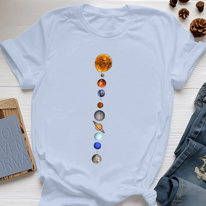 Olivenorma Solar System Galaxy Array Print T-Shirt - Blue - 2XL - image 11