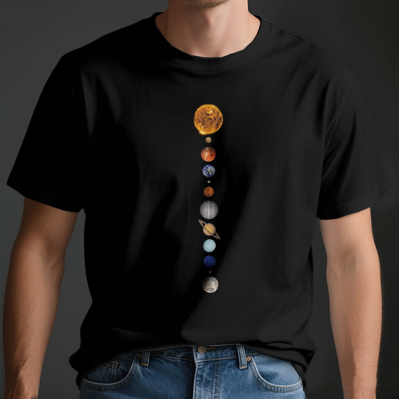 Olivenorma Solar System Galaxy Array Print T-Shirt - image 3