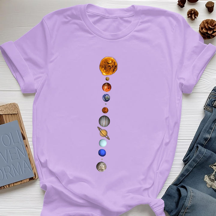 Olivenorma Solar System Galaxy Array Print T-Shirt - Purple - 2XL - image 15