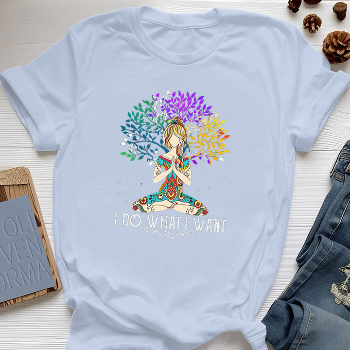 Olivenorma "I Do What I Want" Yoga Meditation T-Shirt