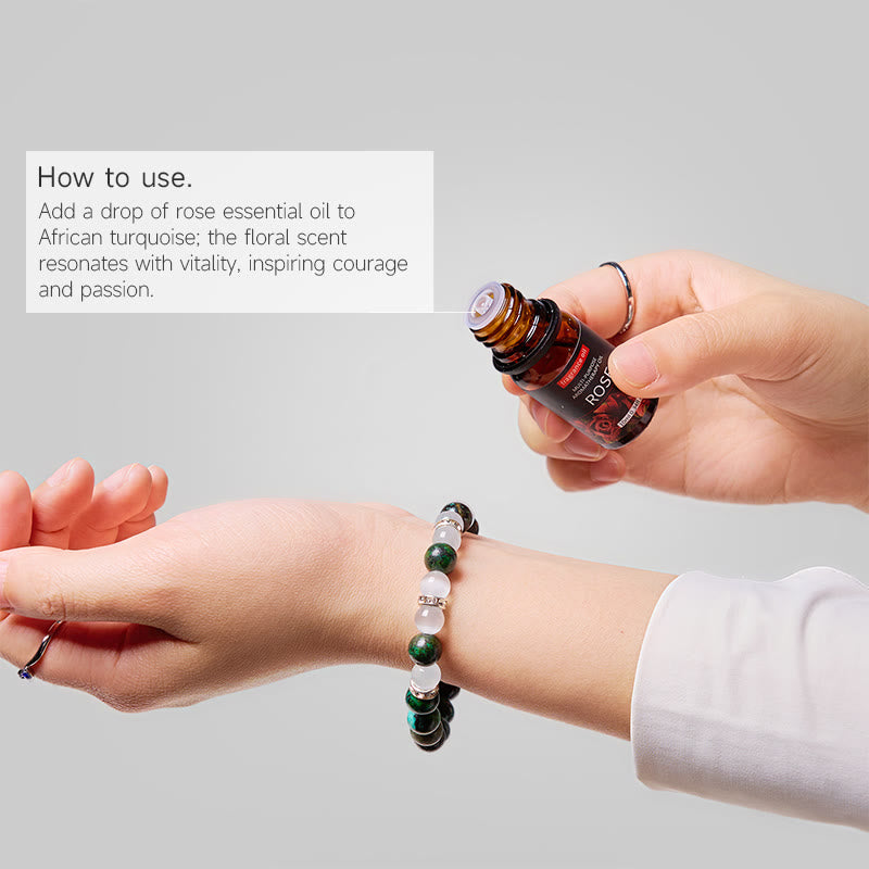 Olivenorma "Serenite Flow​" African Turquoise Calm & Purify Essential Oil Bracelet - image 2