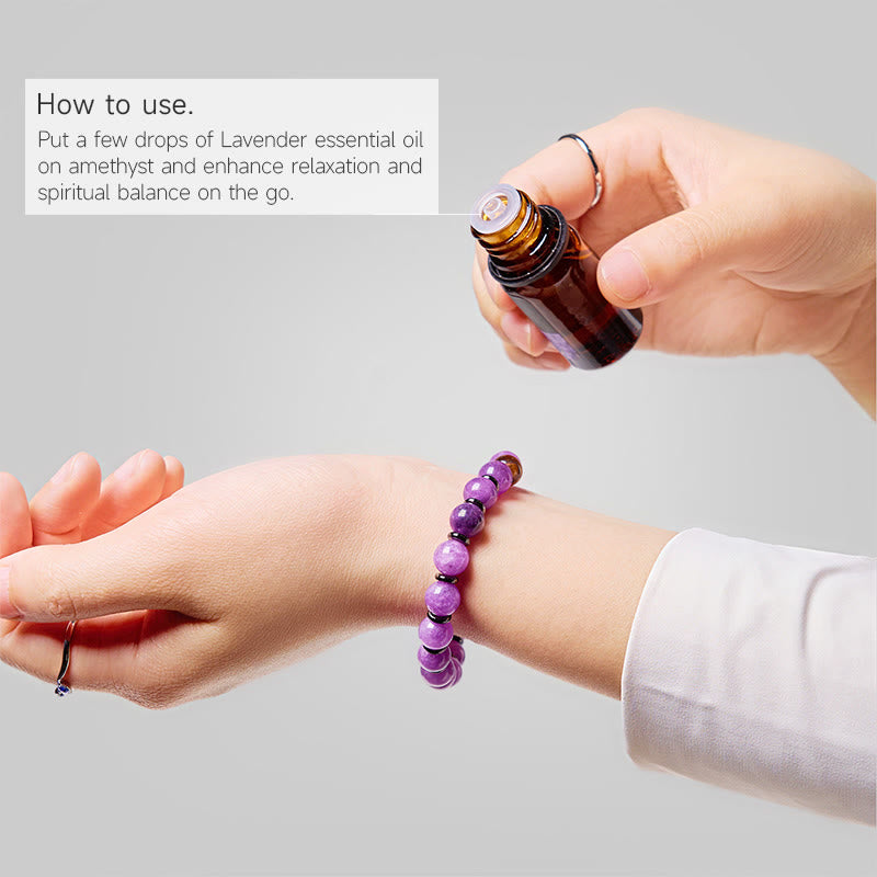 Olivenorma "Soul Guardian​" Amethyst Courage Essential Oil Bracelet - image 2