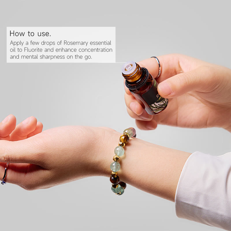 Olivenorma "Forest Breeze" Fluorite Emotional Balance Essential Oil Bracelet - image 2