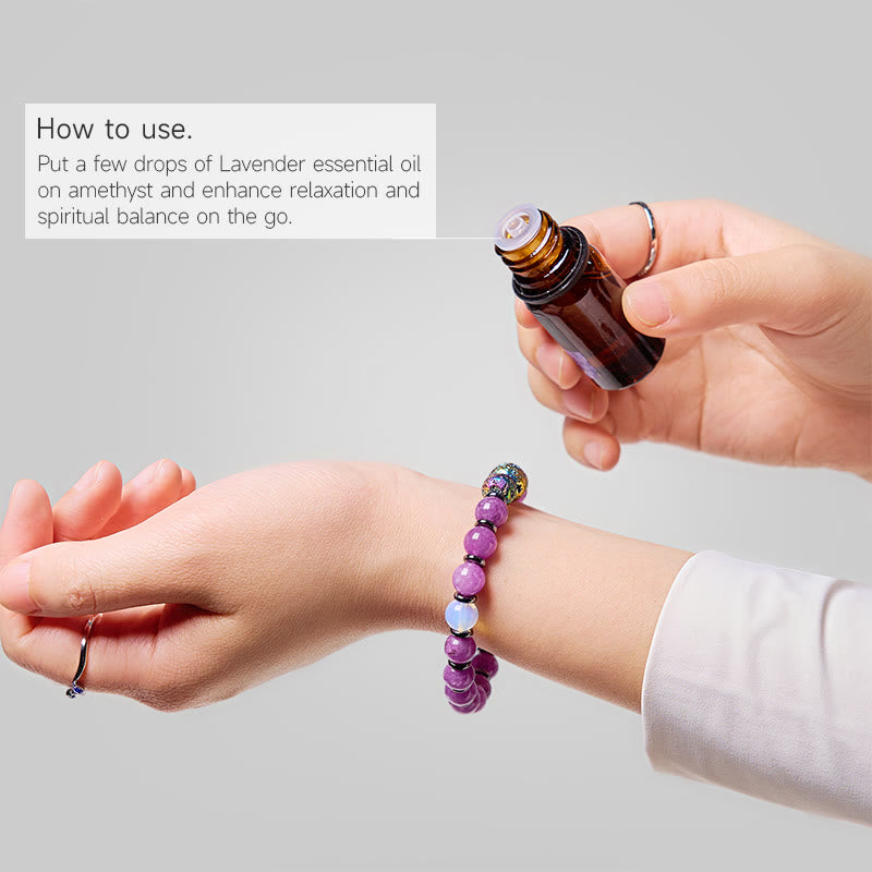 Olivenorma "​​Purple Nova" Amethyst Energy Purification Essential Oil Bracelet - image 2