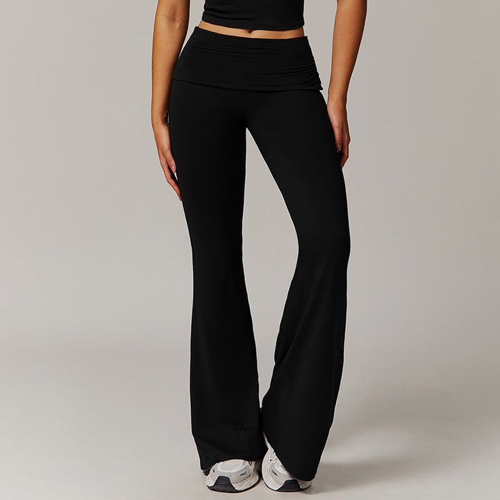 Olivenorma High-Waist Flare Workout Pants - Black - XL - image 0