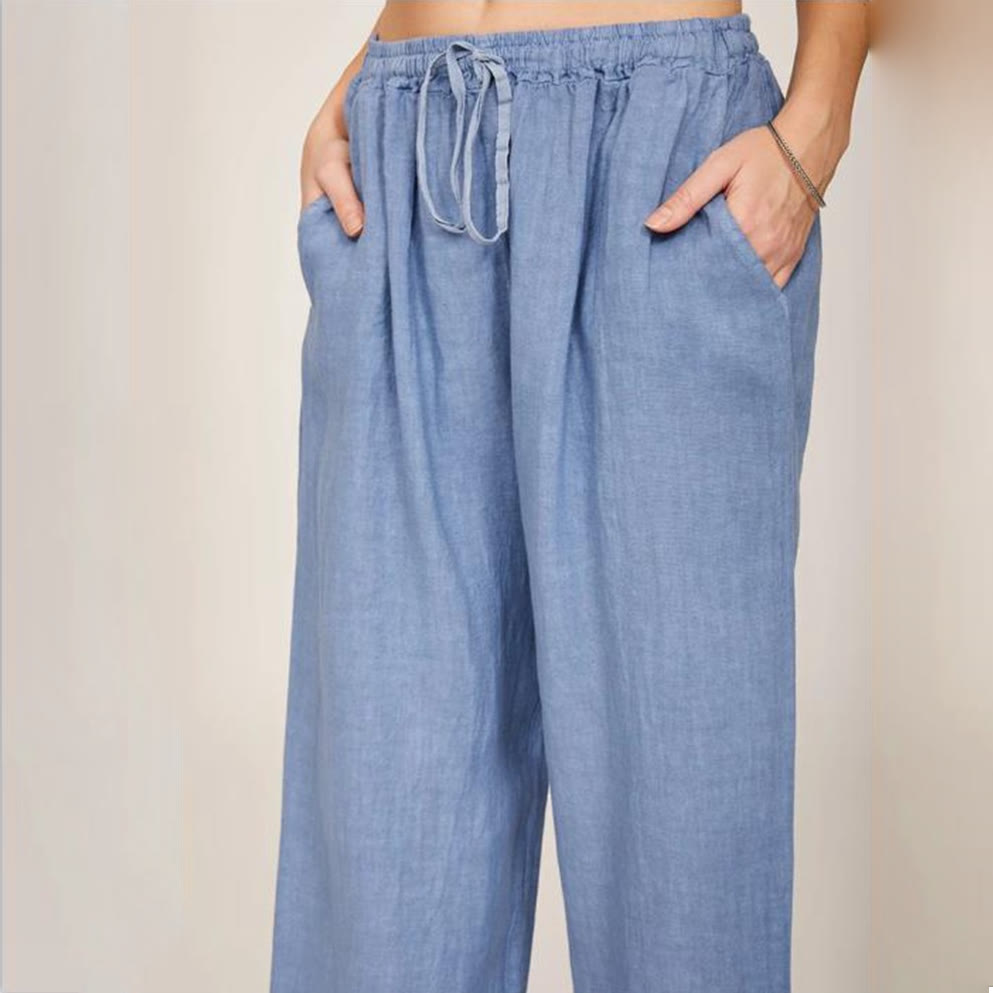 Olivenorma Women's Cotton Linen Wide Leg Pants - image 2