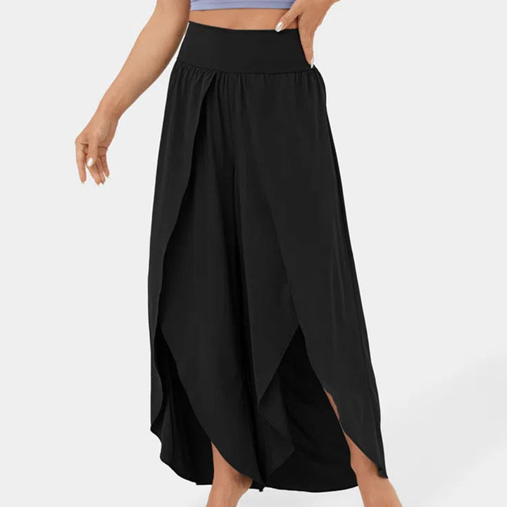 Olivenorma Women's Loose Fit Slit Stretch Flare Leg Elastic Waist Comfortable Flexible Stylish Yoga Pants - image 12