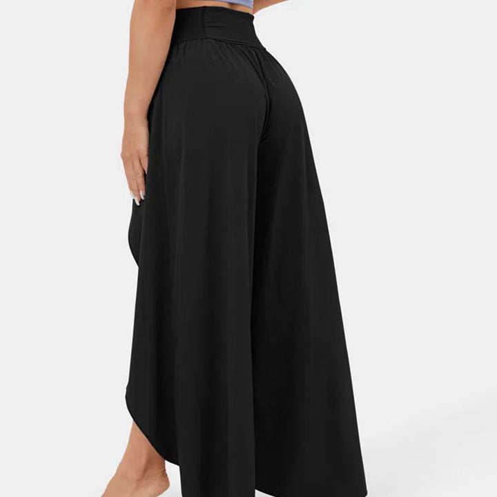 Olivenorma Women's Loose Fit Slit Stretch Flare Leg Elastic Waist Comfortable Flexible Stylish Yoga Pants - image 13