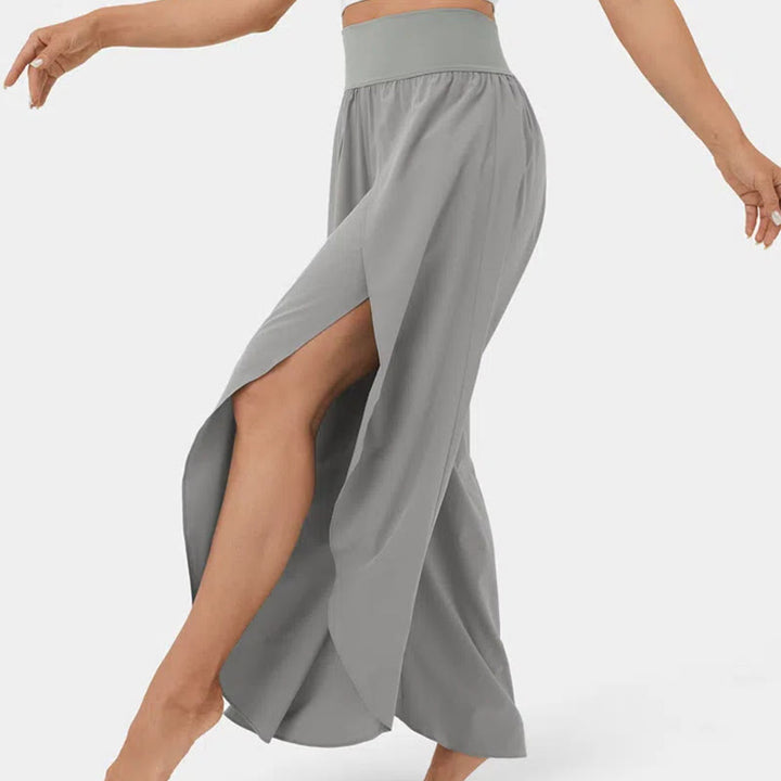 Olivenorma Women's Loose Fit Slit Stretch Flare Leg Elastic Waist Comfortable Flexible Stylish Yoga Pants - image 19