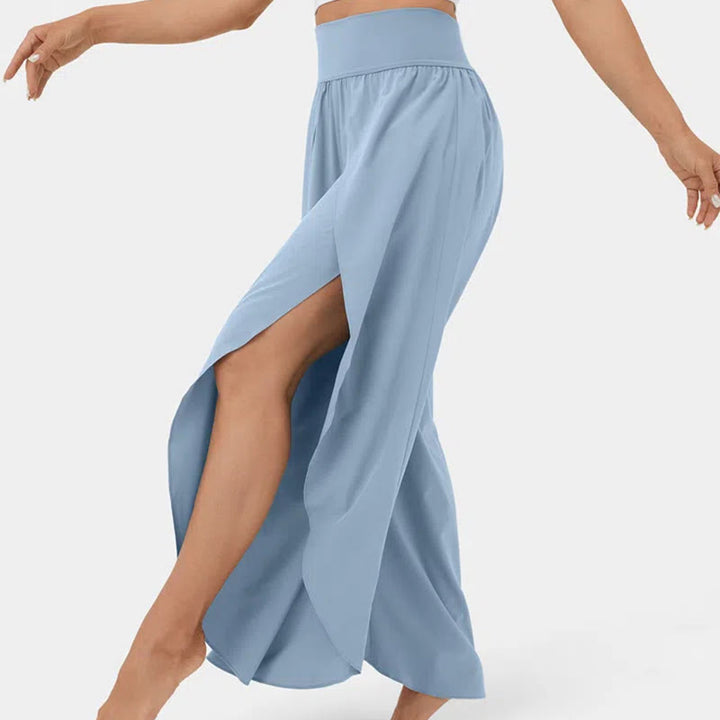 Olivenorma Women's Loose Fit Slit Stretch Flare Leg Elastic Waist Comfortable Flexible Stylish Yoga Pants - image 11