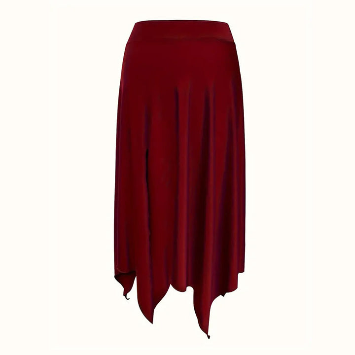 Olivenorma Boho Style Solid Drawstring Midi Split Skirt Dress - image 4