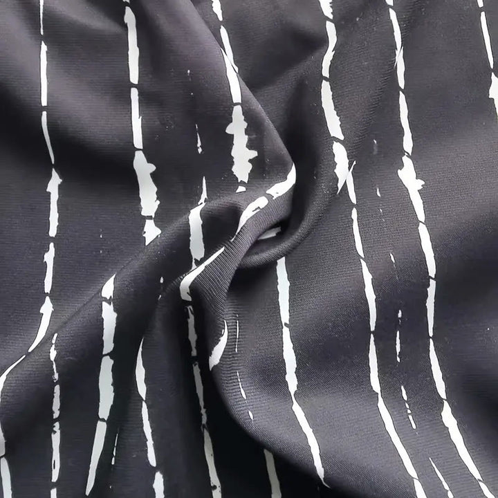 Olivenorma Mens Black White Stripe Loose Beach Cardigan - image 5