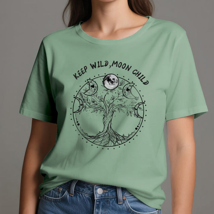 Olivenorma "KEEP WILD, MOON CHILD" Tree of Life Moon Phase T-Shirts - image 18