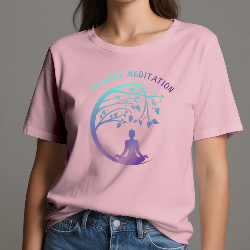Olivenorma "HEAVILY MEDITATION" Tree of Life Yoga T-Shirt  - image 15