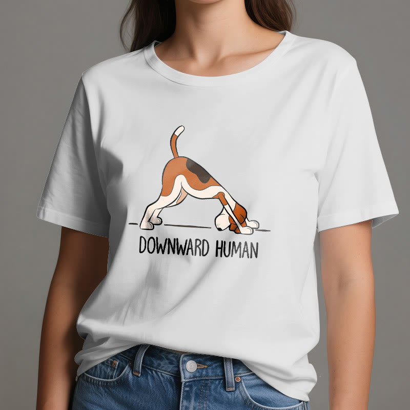 Olivenorma Downward Human Yoga T-Shirt - image 5