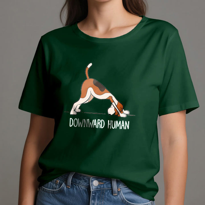 Olivenorma Downward Human Yoga T-Shirt - image 19