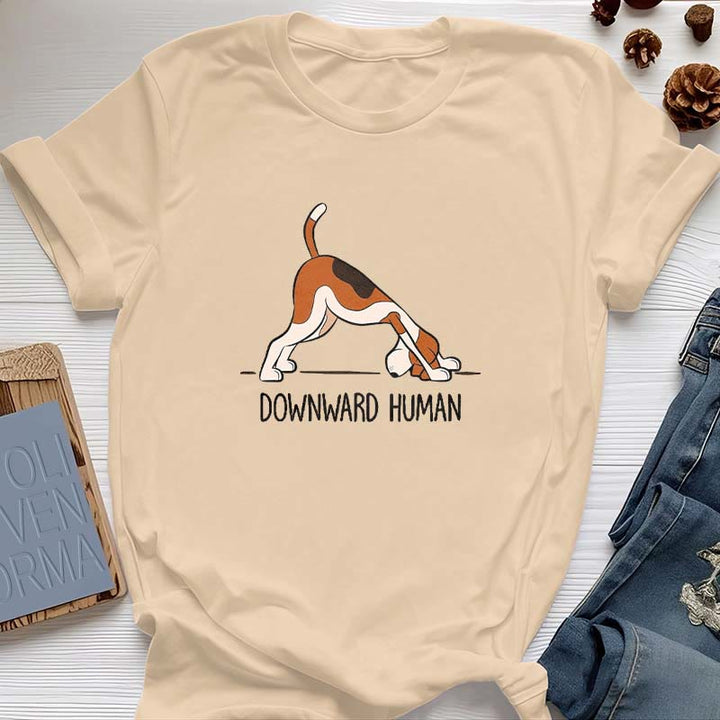 Olivenorma Downward Human Yoga T-Shirt - Yellow - 2XL - image 10