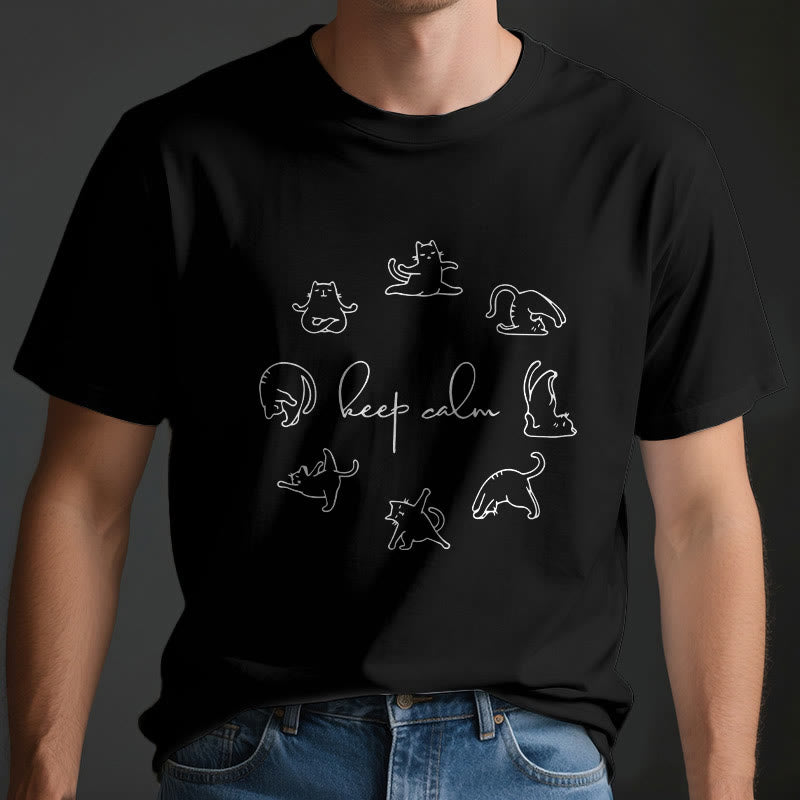 Olivenorma Cute Funny Cat Yoga T-Shirt - image 3