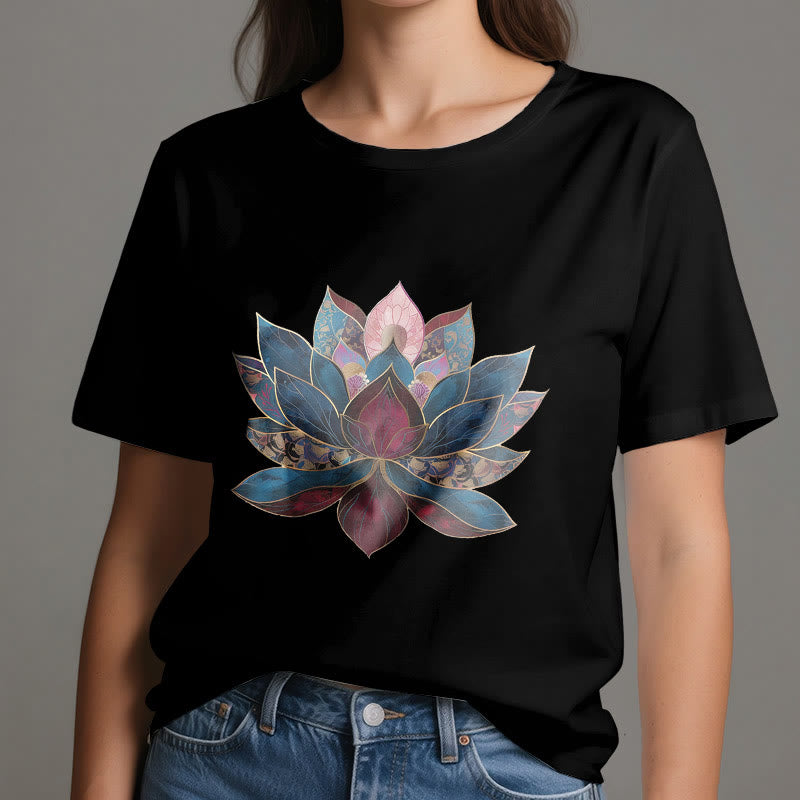 Olivenorma Lotus Flower Buddhism Zen T-Shirt - image 5
