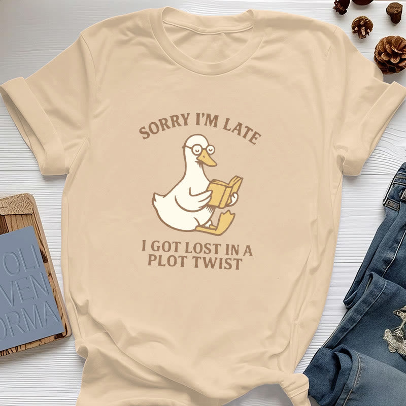 Olivenorma Sorry I'm Late I Was Dilly Dallying T-Shirt - Yellow - Reading Duck - 2XL - image 20
