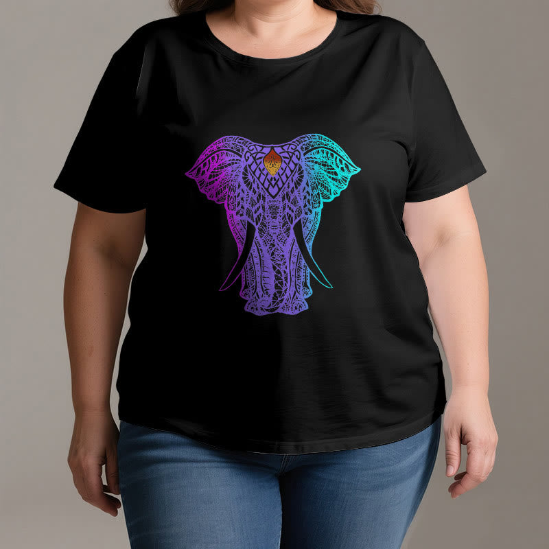 Olivenorma Mandala Elephant Yoga T-Shirt - image 2