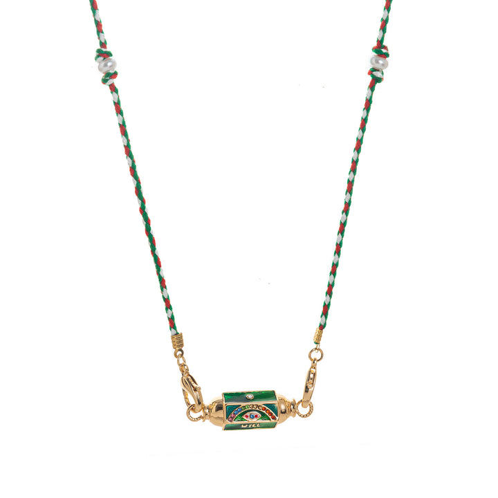 Olivenorma Braided Rope Colorful Tarot Kaleidoscope Pendant Necklace - Style #05 - image 15