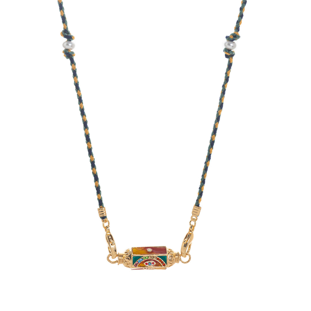Olivenorma Braided Rope Colorful Tarot Kaleidoscope Pendant Necklace - Style #04 - image 15