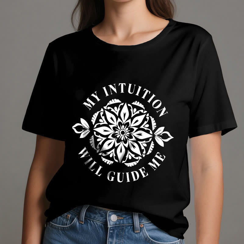 Olivenorma "MY INTUITION WILL GUIDE ME" Floral T-Shirt - image 8