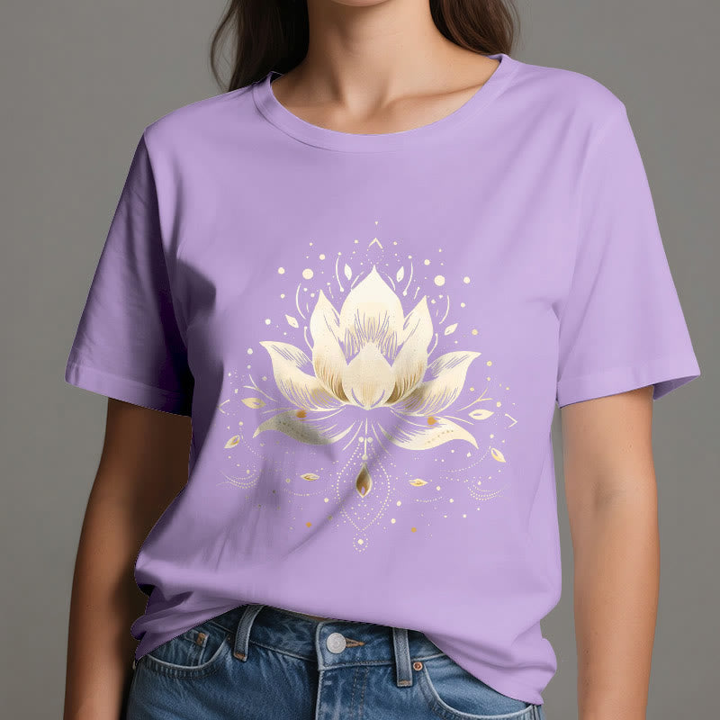 Olivenorma Blossoming Lotus Pure Cotton T-Shirt - image 16