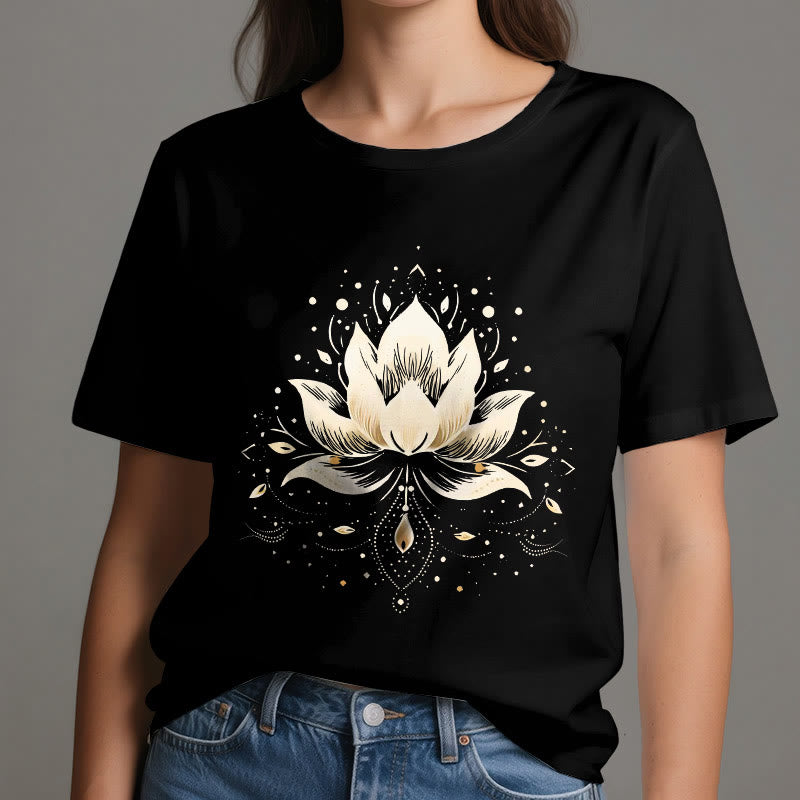 Olivenorma Blossoming Lotus Pure Cotton T-Shirt - image 2