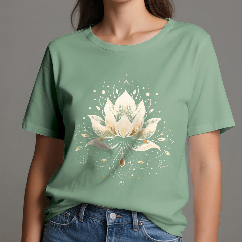 Olivenorma Blossoming Lotus Pure Cotton T-Shirt - image 18