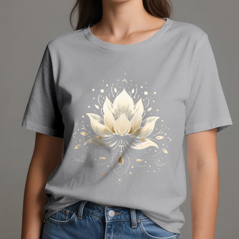 Olivenorma Blossoming Lotus Pure Cotton T-Shirt - image 8