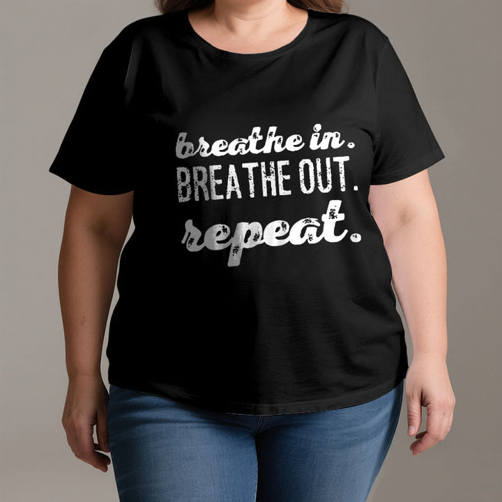 Olivenorma "BREATHE IN, BREATHE OUT" Meditation Spiritual Tee T-Shirt - image 2
