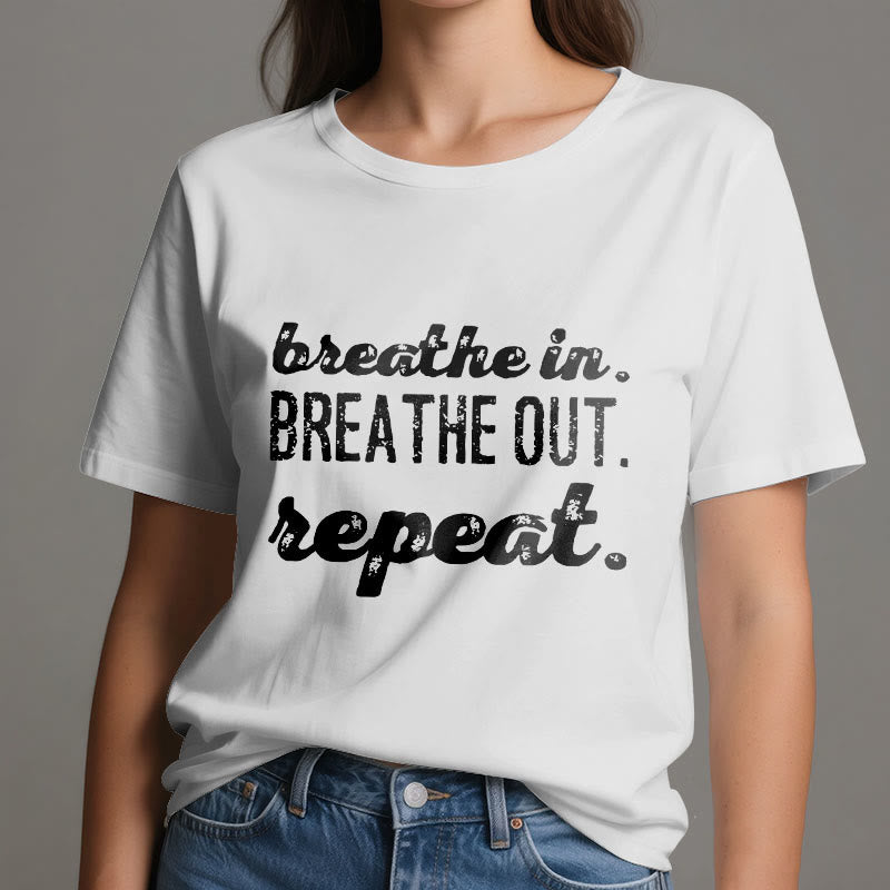 Olivenorma "BREATHE IN, BREATHE OUT" Meditation Spiritual Tee T-Shirt - image 6