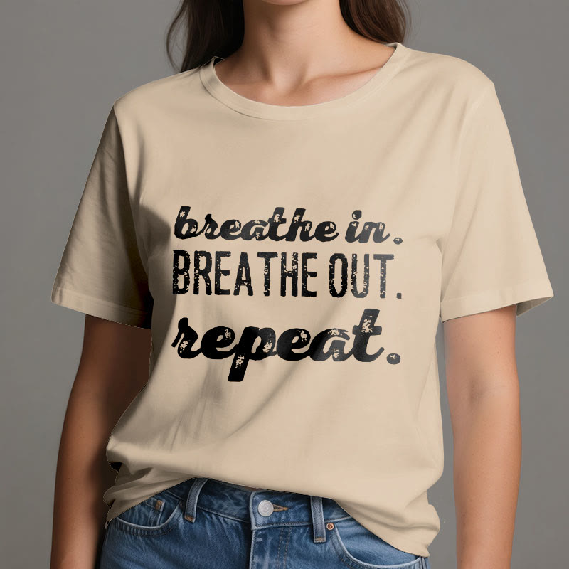 Olivenorma "BREATHE IN, BREATHE OUT" Meditation Spiritual Tee T-Shirt - image 10