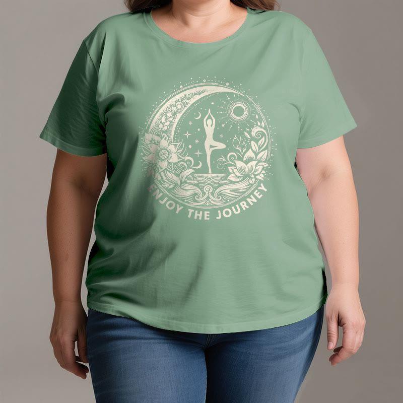 Olivenorma "ENJOY THE JOURNEY" Yoga Spiritual Tee T-Shirt - image 2