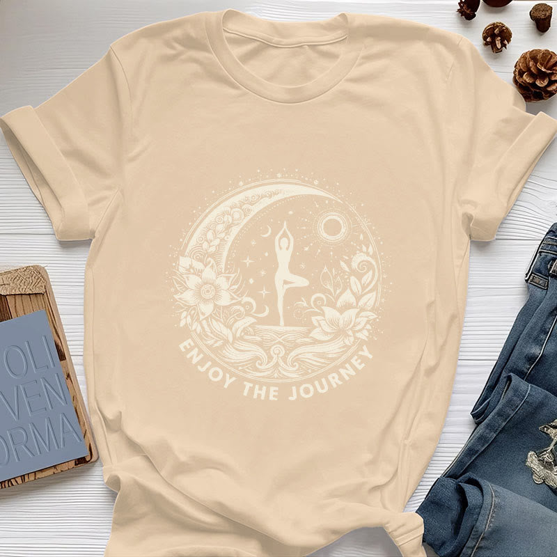 Olivenorma "ENJOY THE JOURNEY" Yoga Spiritual Tee T-Shirt - Yellow - 2XL - image 11