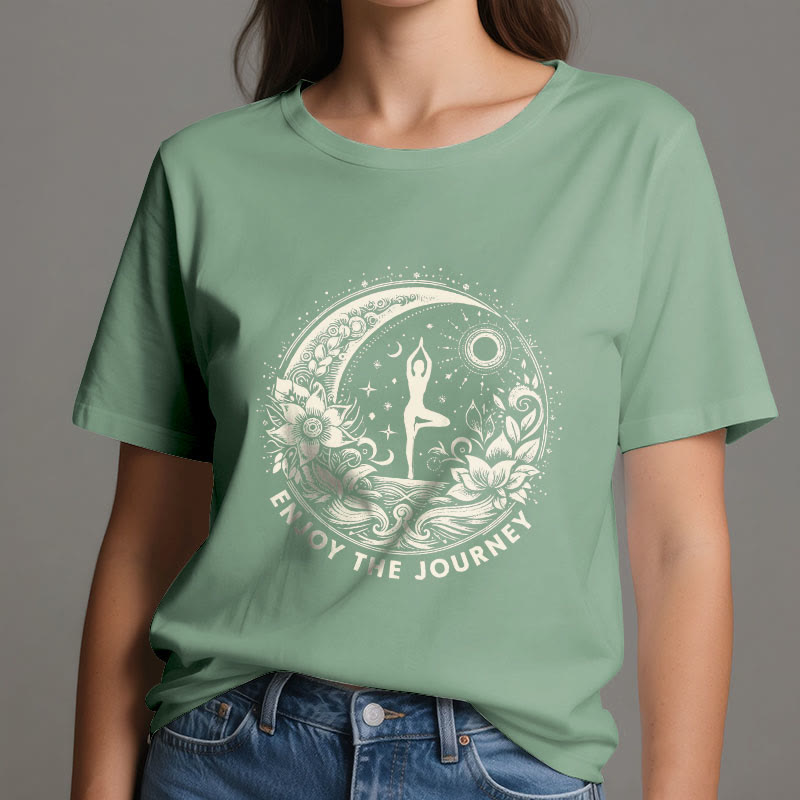 Olivenorma "ENJOY THE JOURNEY" Yoga Spiritual Tee T-Shirt - image 2