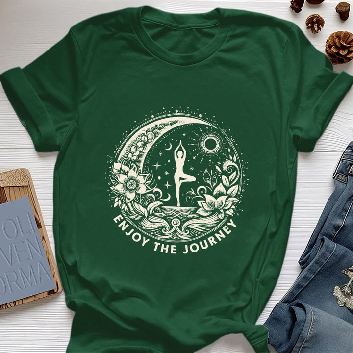Olivenorma "ENJOY THE JOURNEY" Yoga Spiritual Tee T-Shirt - Dark Green - 2XL - image 19