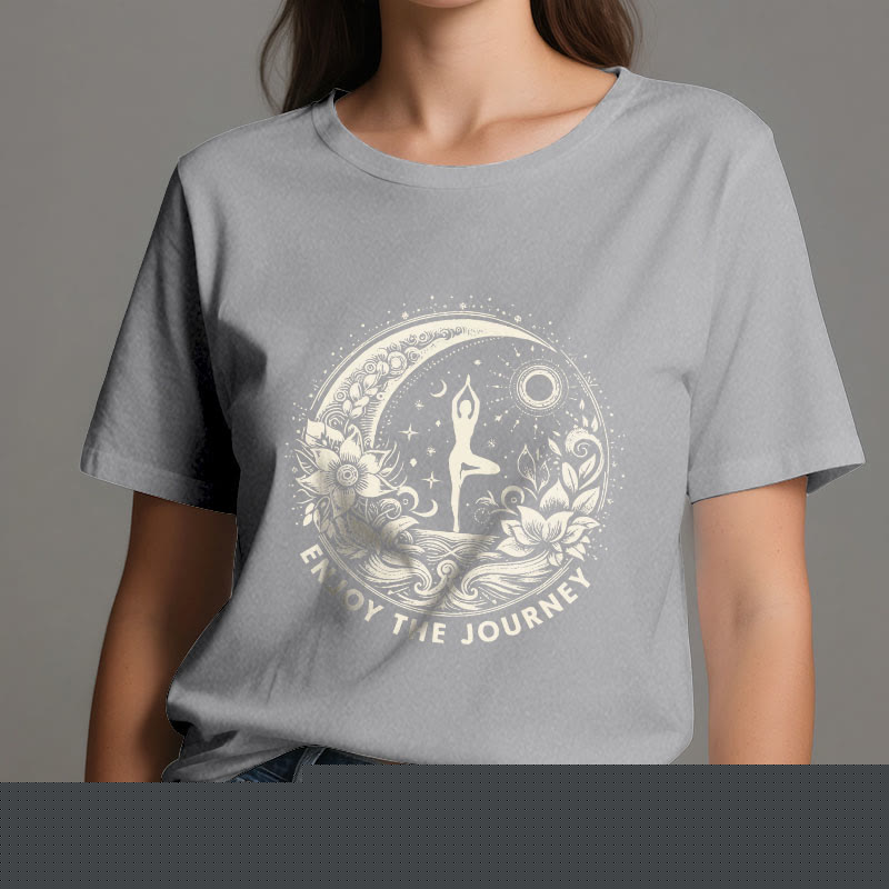 Olivenorma "ENJOY THE JOURNEY" Yoga Spiritual Tee T-Shirt - image 10