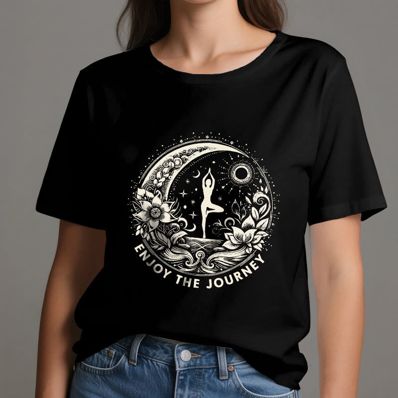 Olivenorma "ENJOY THE JOURNEY" Yoga Spiritual Tee T-Shirt - image 8