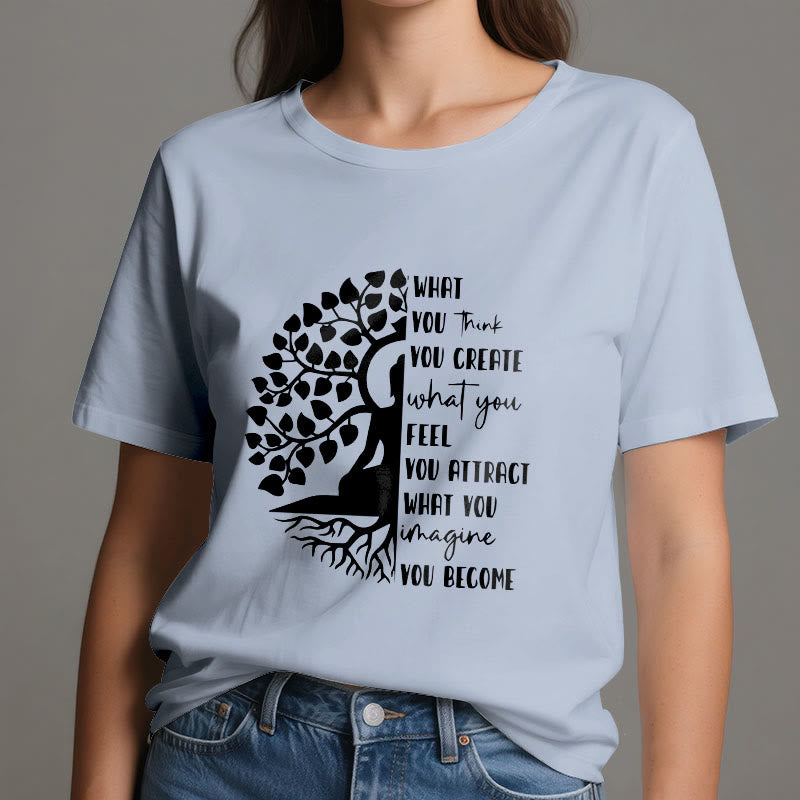 Olivenorma Tree of Life Yoga Meditation Cotton T-Shirt - image 14